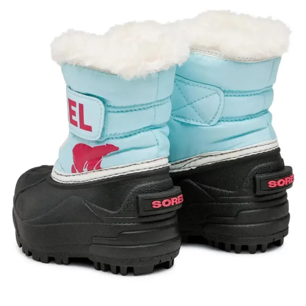 Sorel Snow Commander 1869562-428 Toddler 4 Blue Fleece Lined Winter Boot ZAP2533